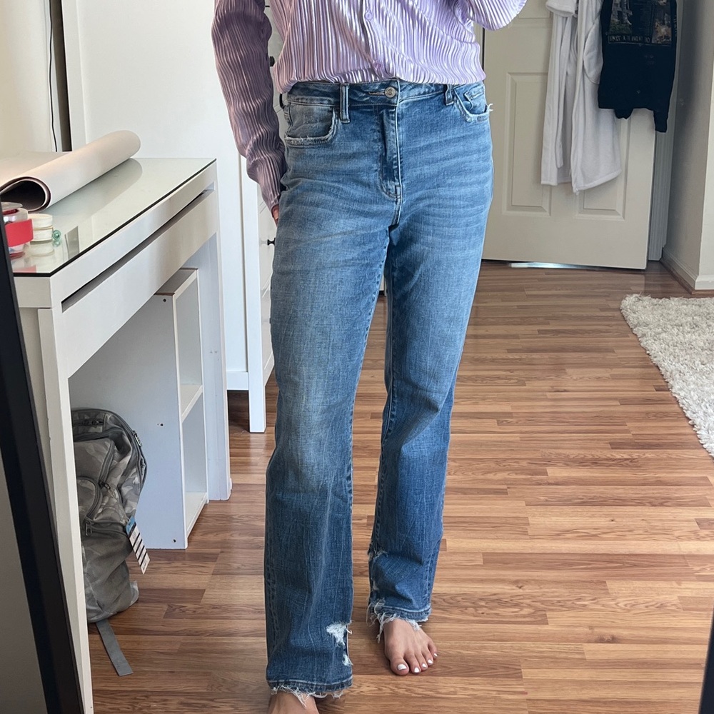 Denim Straight Leg Jeans